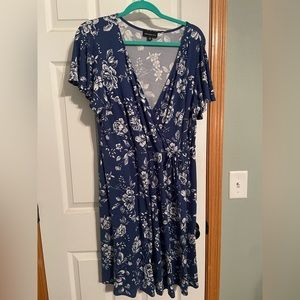 Barely worn, blue floral dress